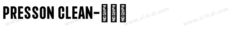 Presson Clean字体转换